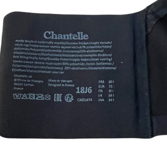 NWOT Chantelle 18J6 Comfort Chic Full Coverage Custom Fit Black Bra – 34I - Picture 10 of 10